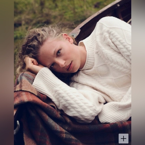 J.Crew Cable-knit RollneckT™ sweater in Supersoft yarn in heather ivory - Picture 6 of 10